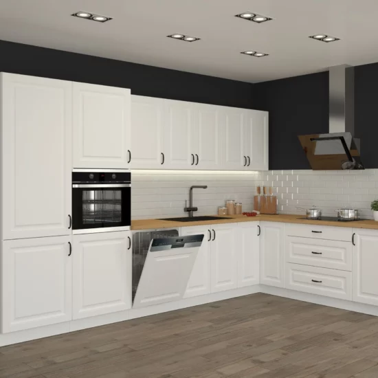 Eckküche STILO 350 x 210 cm – Moderner Landhausstil – Bild 1