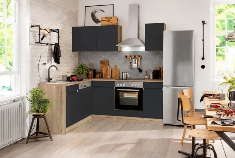 Eckküche „Roth" von OPTIFIT – Minimalistisches Design