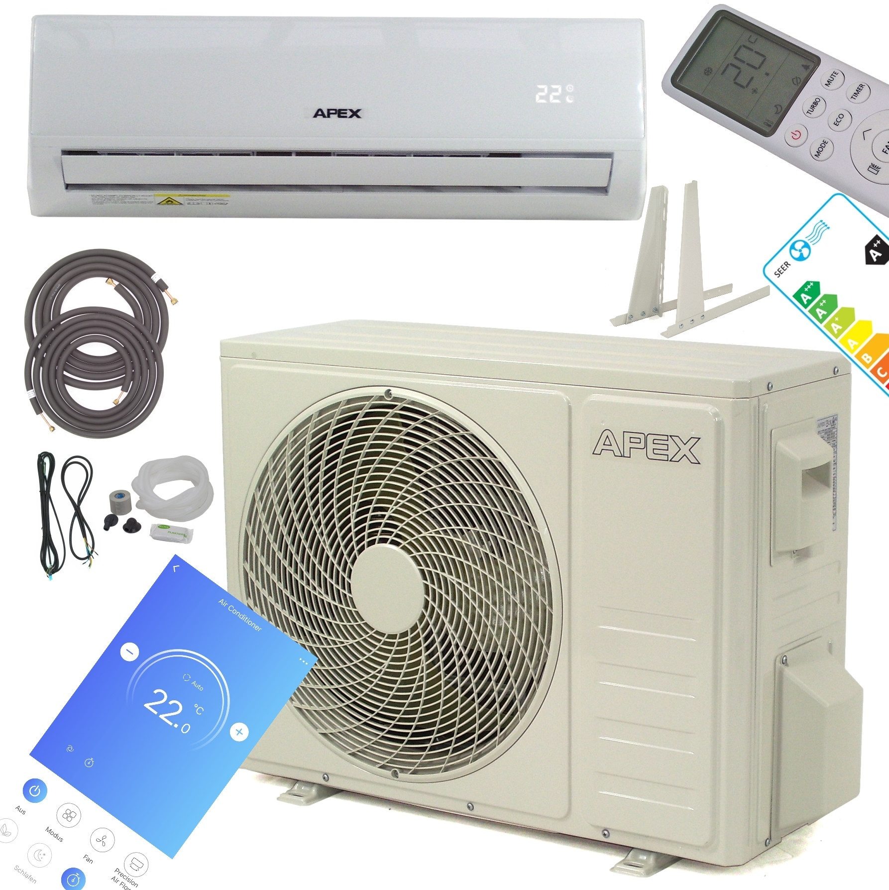 Split-Klimaanlage Apex 18IR 18000 BTU – Leistungsstarke 4-in-1 Klimaanlage mit Wärmepumpe – Bild 1