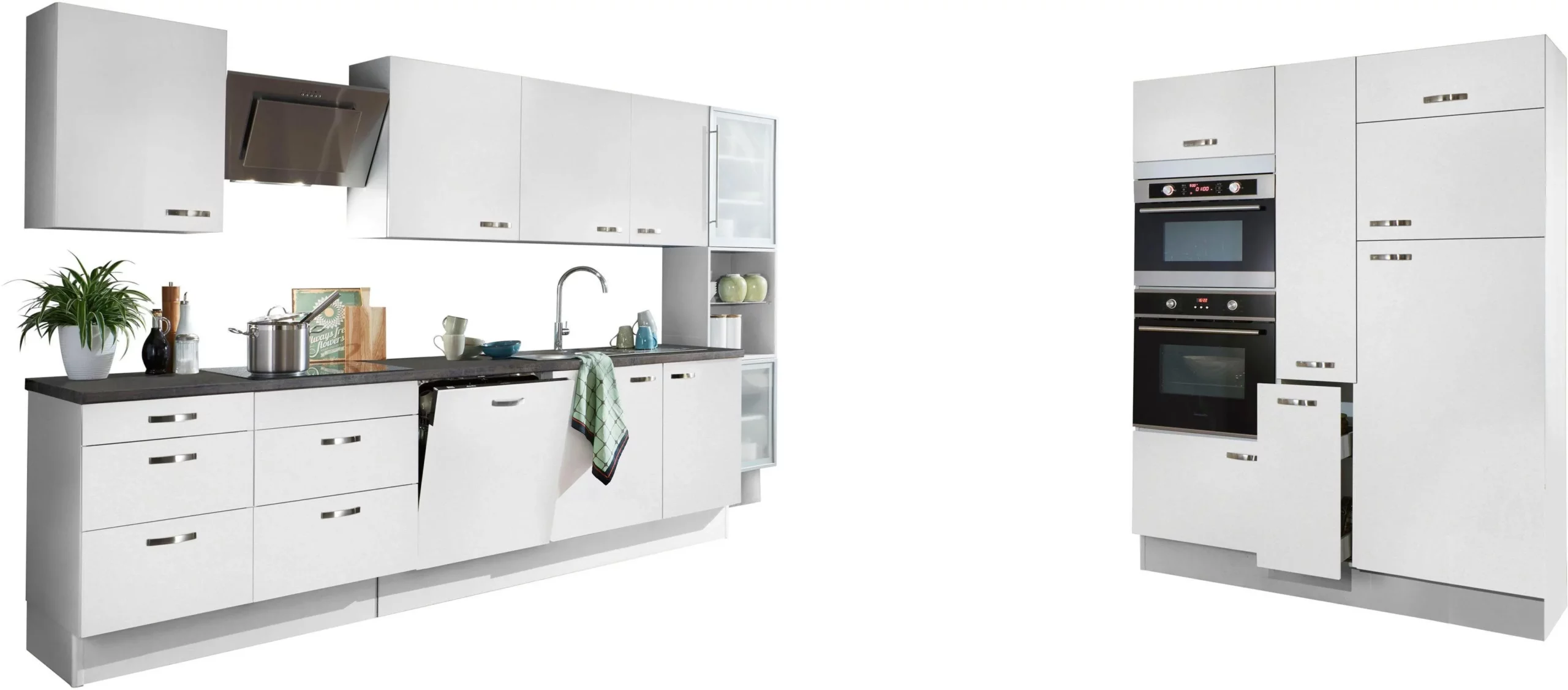 Küchenzeile KS-Cara mit Vollauszügen und Soft-Close-Funktion, Breite 480 cm – Bild 3