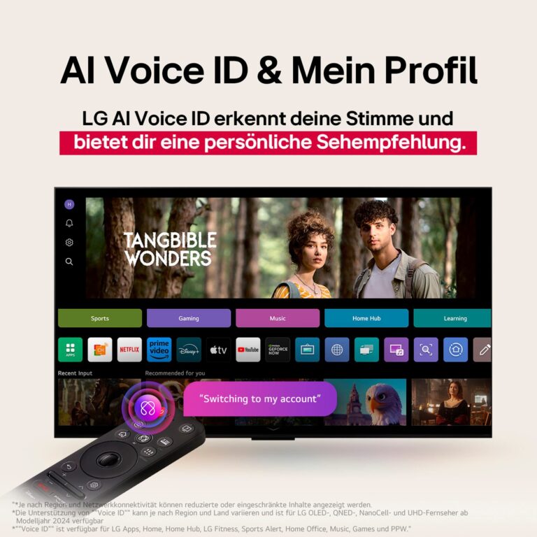 LG OLED AI TV 55 Zoll – Perfektes Schwarz