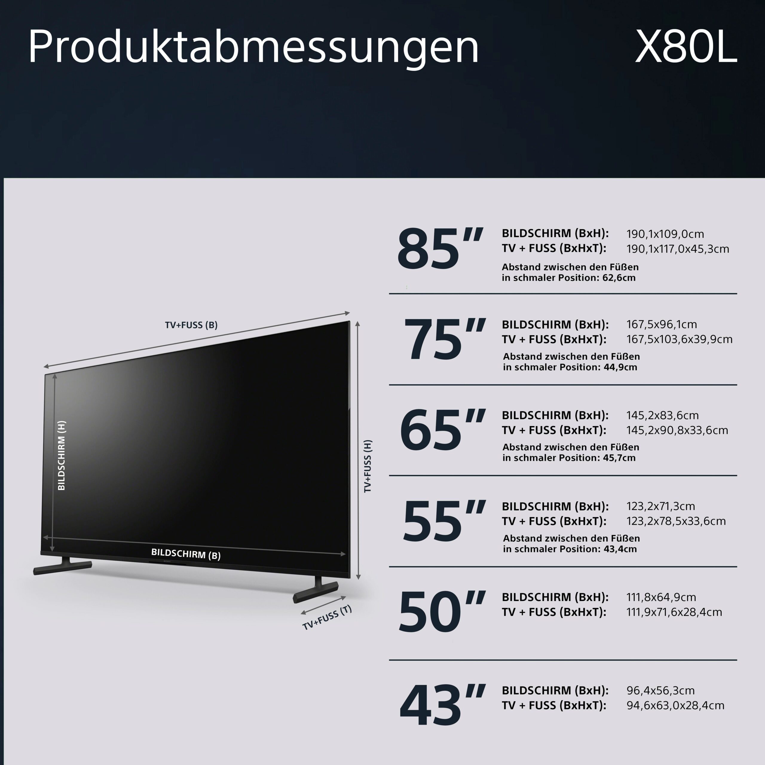 Sony KD-X85L 85 Zoll 4K Ultra HD Smart Google TV – mit Triluminos Pro, X1-Prozessor – Bild 8