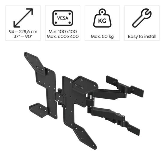Vollbewegliche OLED-Wandhalterung – 37–90 Zoll, 120° schwenkbar, neigbar, – Bild 7