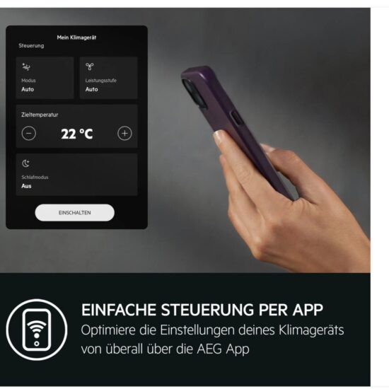 Mobile Klimaanlage AEG AXP26U339CW Comfort 6000 – Smarte und energieeffiziente Kühlung für Ihr Zuhause – Bild 4