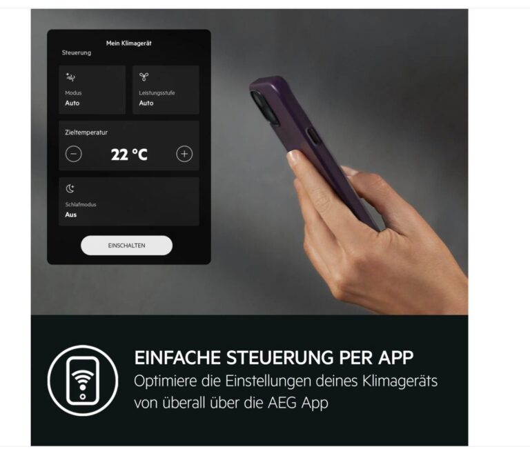 Mobile Klimaanlage AEG AXP26U339CW Comfort 6000 – Smarte und energieeffiziente Kühlung für Ihr Zuhause