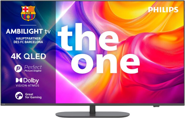 Philips PUS9000 4K QLED Ambilight Smart TV – mit 3-seitigem Ambilight, P5 Picture