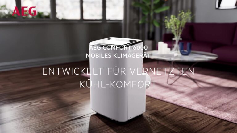 Mobile Klimaanlage AEG AXP26U339CW Comfort 6000 – Smarte und energieeffiziente Kühlung für Ihr Zuhause