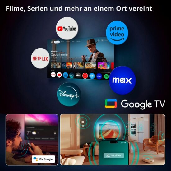 Fernseher Philips OLED950 – 4K OLED+ Smart TV mit 4-seitigem Ambilight – Bild 6