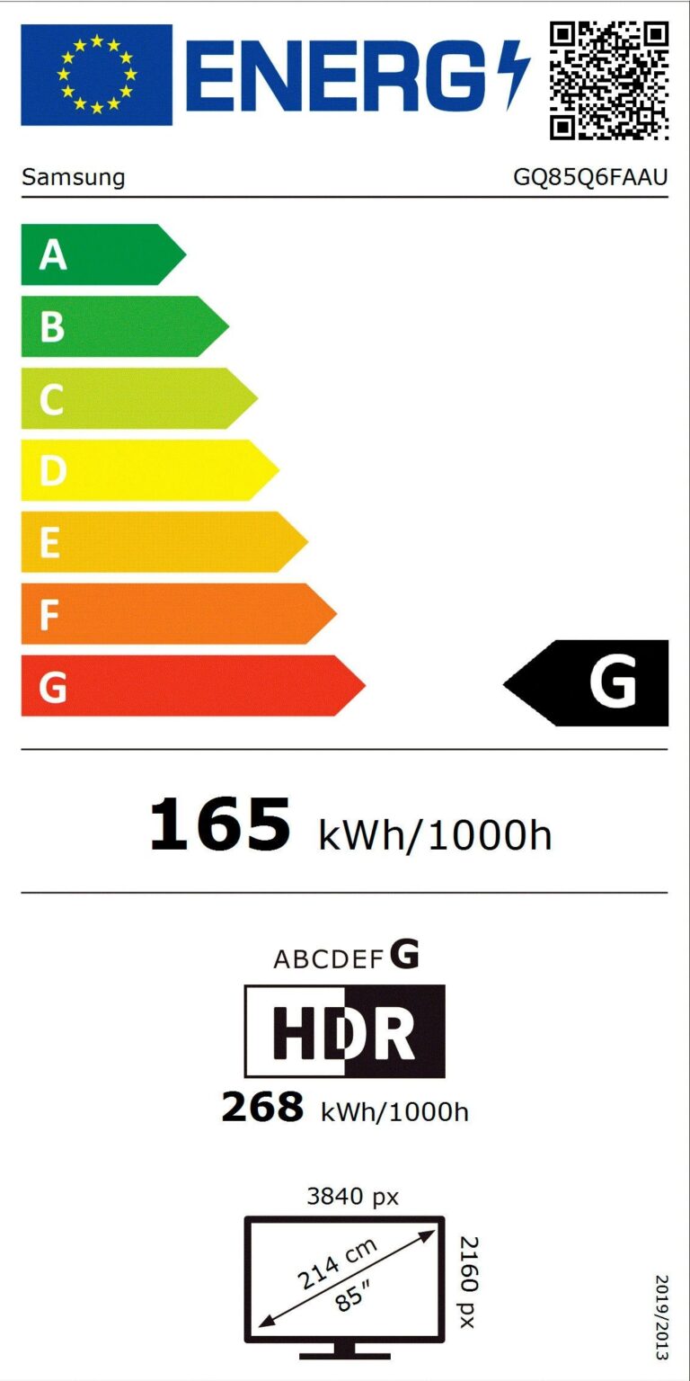 Samsung GQ85Q6FAAU – 85 Zoll QLED 4K, Quantum-Dot-Technologie