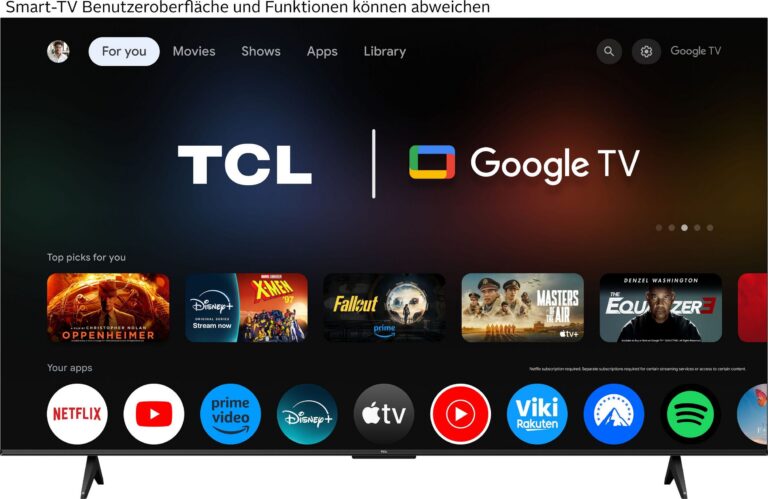 TCL 75V6CXB 75 Zoll – 4K Ultra HD Direct LED Smart Google TV mit HVA-Panel, HDR10