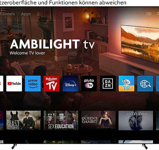 Fernseher Philips OLED950 – 4K OLED+ Smart TV mit 4-seitigem Ambilight – Bild 4