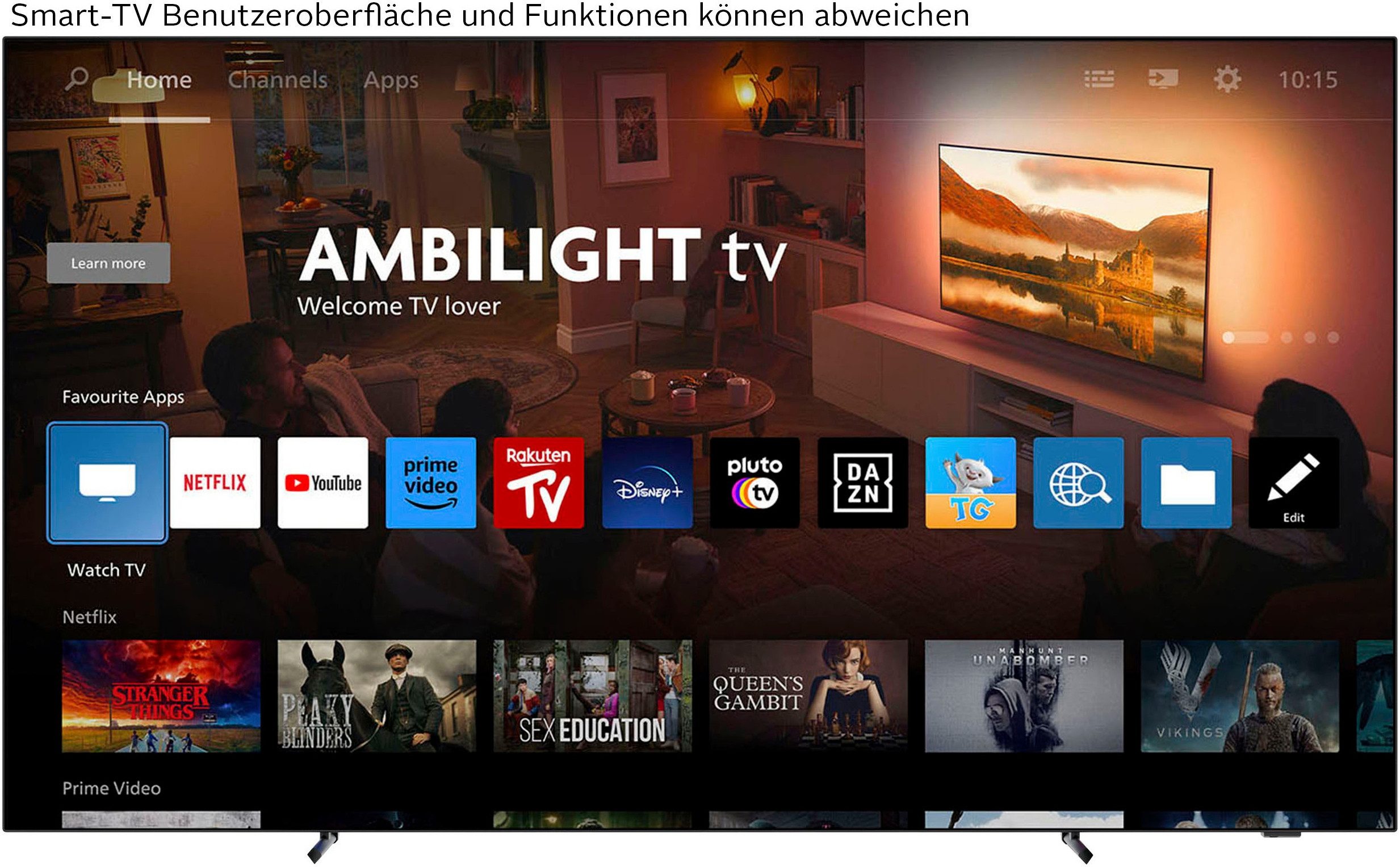 Fernseher Philips OLED950 – 4K OLED+ Smart TV mit 4-seitigem Ambilight – Bild 1