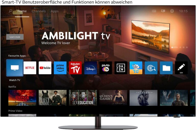 Fernseher Philips OLED810 – 4K OLED Smart TV mit 3-seitigem Ambilight