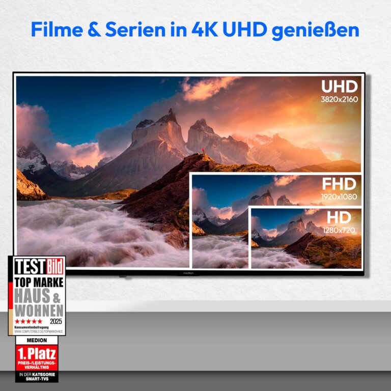 MEDION LIFE X8432504 MD843600 – 4K QLED Smart TV mit Dolby Vision,