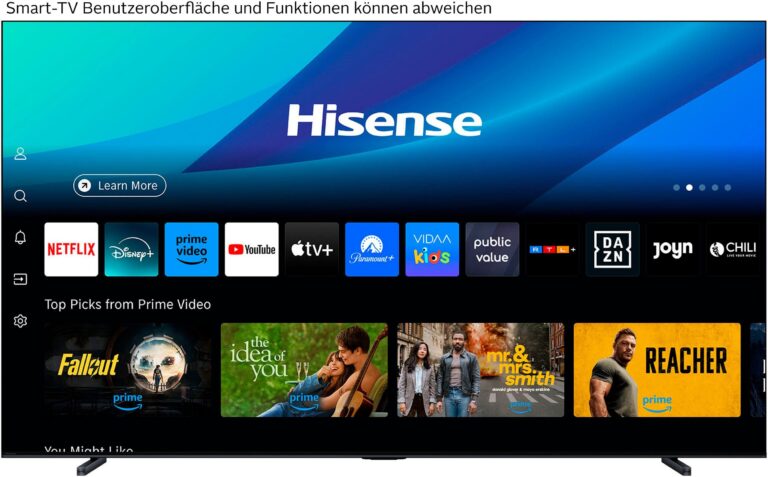 Hisense 100U7Q 100 Zoll Mini LED ULED 4K Smart TV – mit Quantum Dot Colour