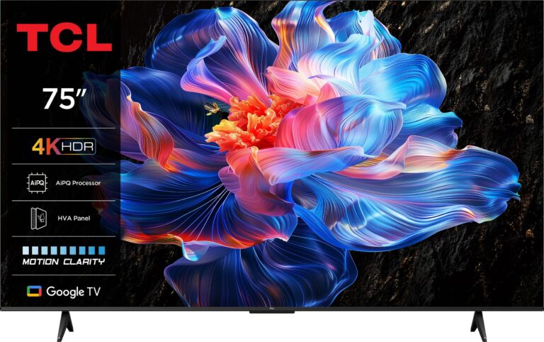 TCL 75V6CXB 75 Zoll – 4K Ultra HD Direct LED Smart Google TV mit HVA-Panel, HDR10