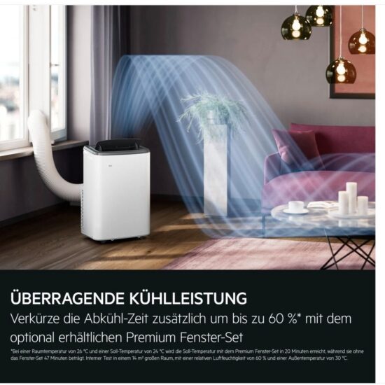 Mobile Klimaanlage AEG AXP26U339CW Comfort 6000 – Smarte und energieeffiziente Kühlung für Ihr Zuhause – Bild 3