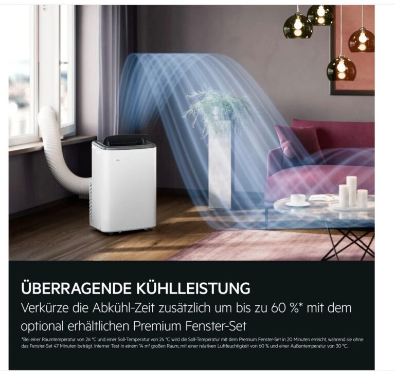 Mobile Klimaanlage AEG AXP26U339CW Comfort 6000 – Smarte und energieeffiziente Kühlung für Ihr Zuhause