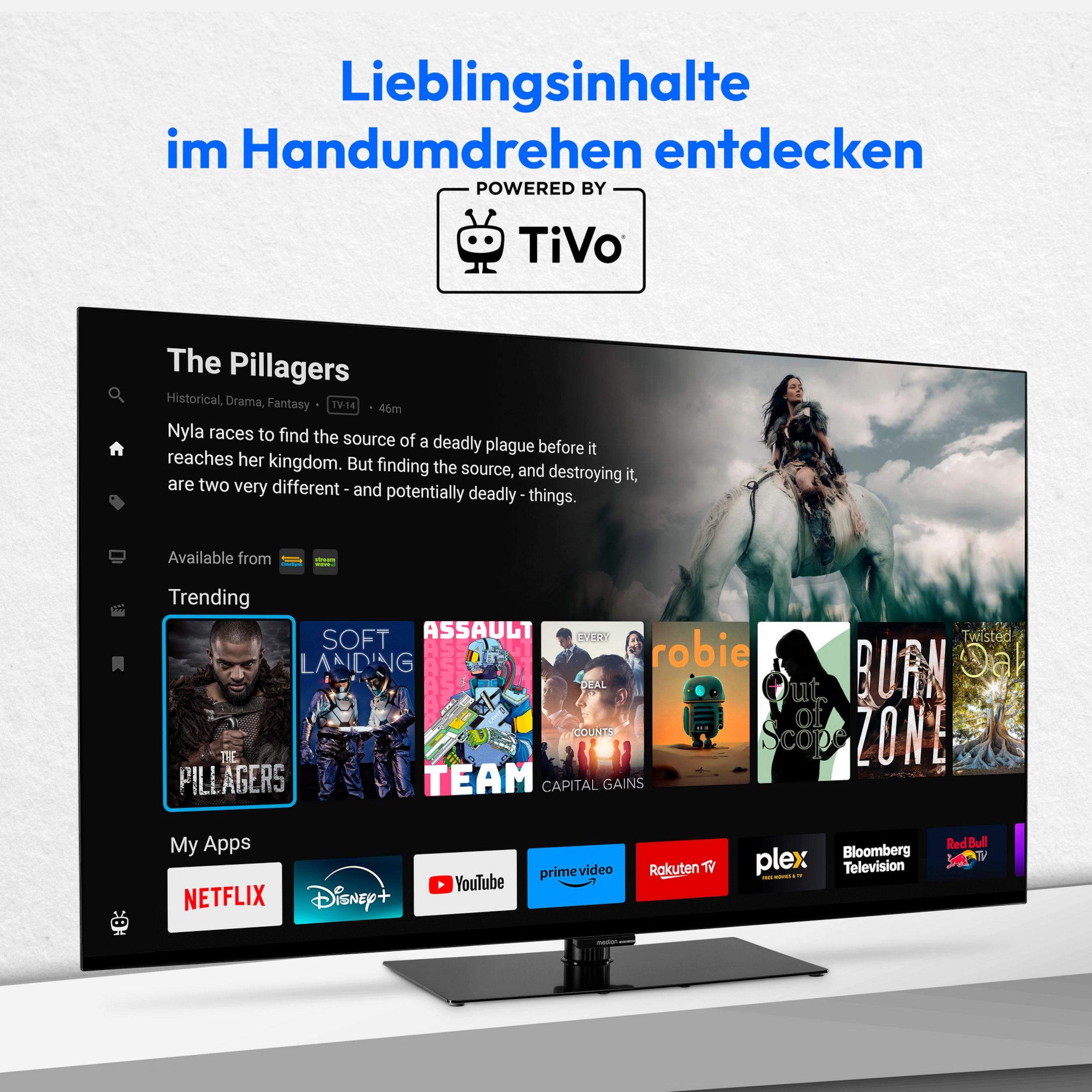 Fernseher Medion X8552508 MD855901 OLED 4K Ultra HD TiVo Smart TV – Bild 3