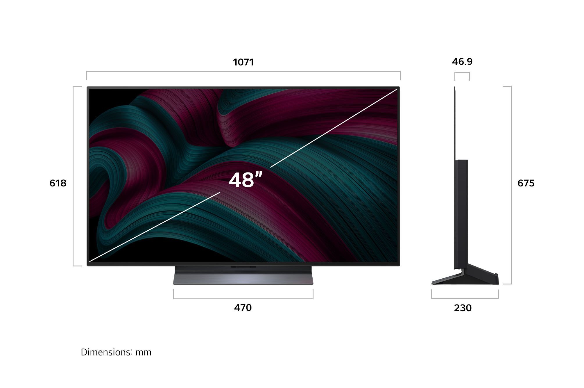 Fernseher LG OLED48C58LA 48 Zoll OLED evo 4K Smart TV – Bild 3