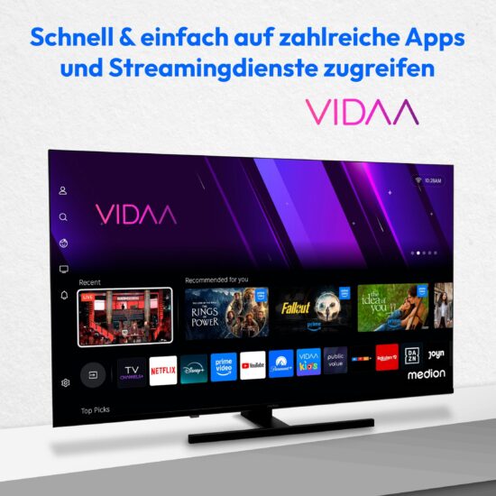 MEDION LIFE X8432504 MD843600 – 4K QLED Smart TV mit Dolby Vision, – Bild 2