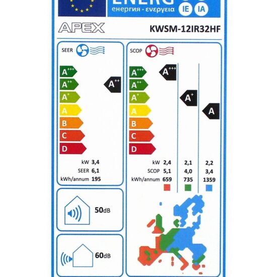 Split-Klimaanlage Apex 12IR 12000 BTU – Effiziente 4-in-1 Klimatisierung für höchsten Wohnkomfort – Bild 4
