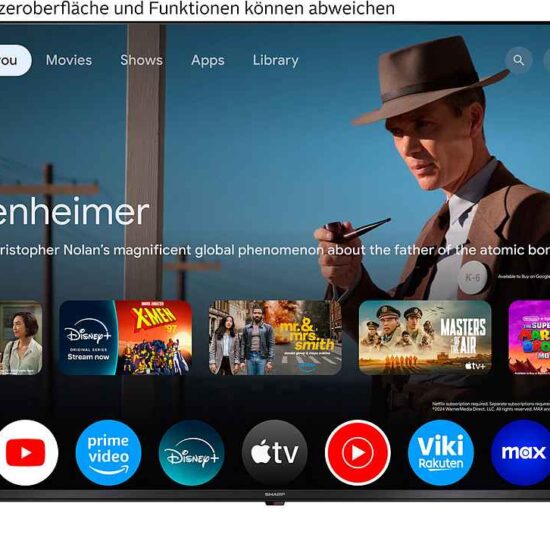 Sharp 4K Ultra HD QLED Google TV – mit QLED großer Farbskala, Dolby Vision HDR – Bild 1