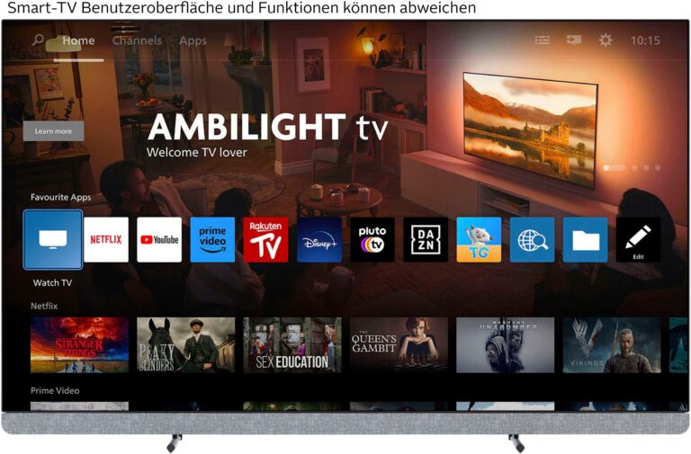Fernseher Philips OLED910 – 4K OLED Smart TV mit 3-seitigem Ambilight