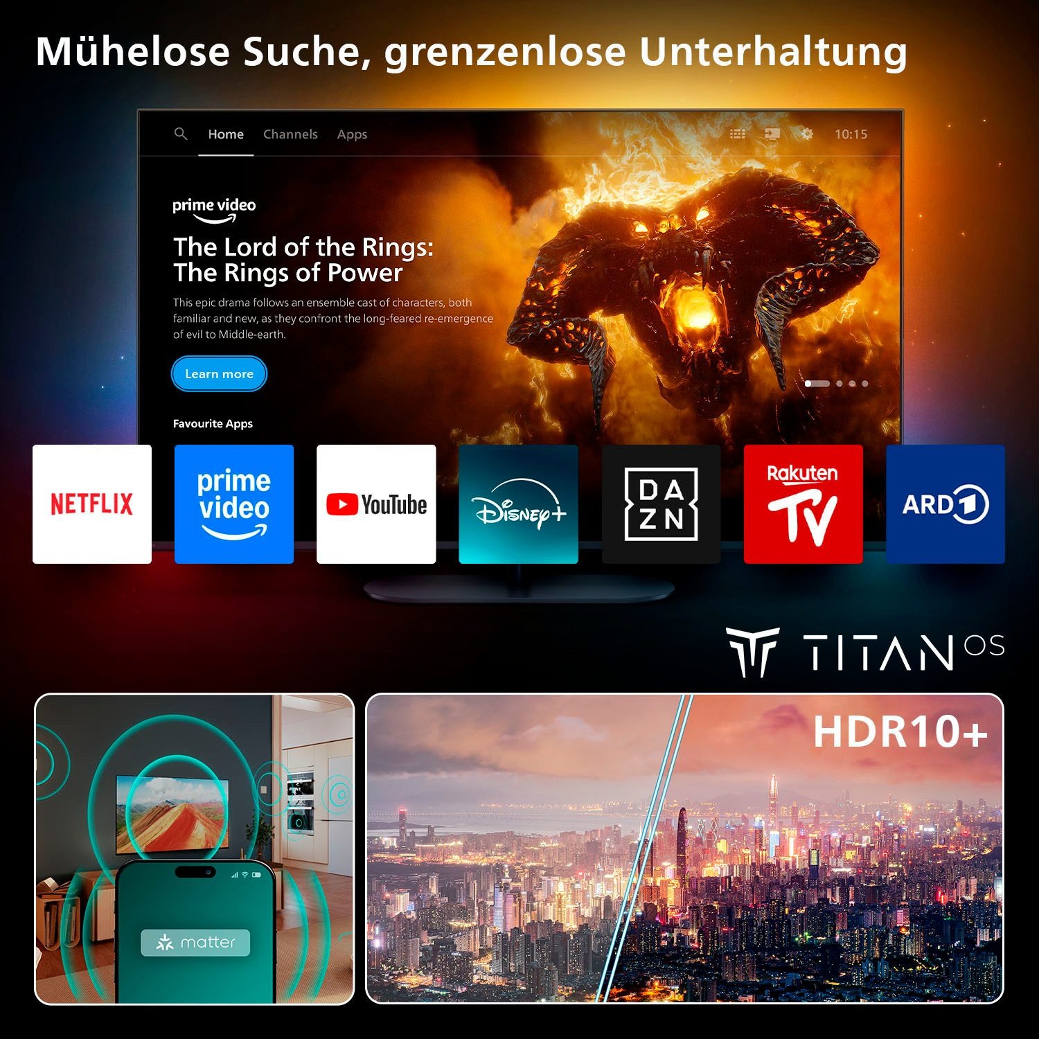 Fernseher Philips 65PUS7800/12 – 65" 4K QLED Smart TV – Bild 5