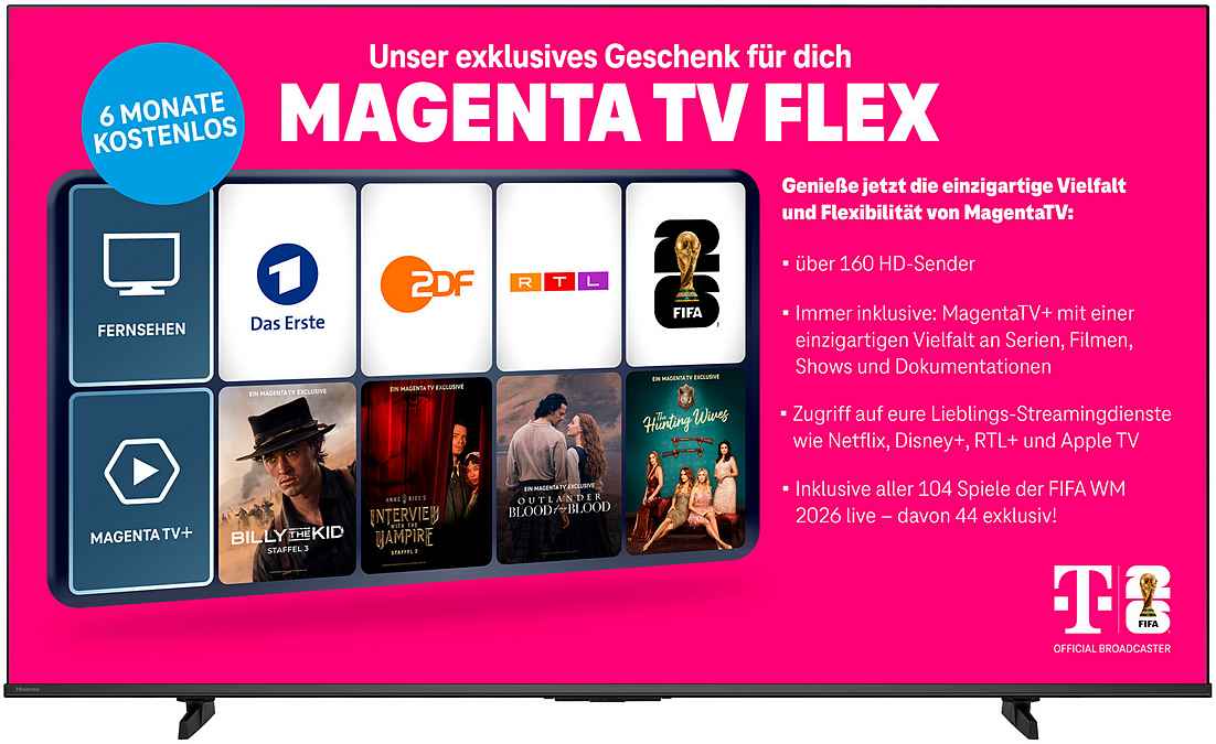Fernseher Hisense E77Q 4K QLED Smart TV – Quantum Dot Colour, AI Smooth Motion – Bild 2