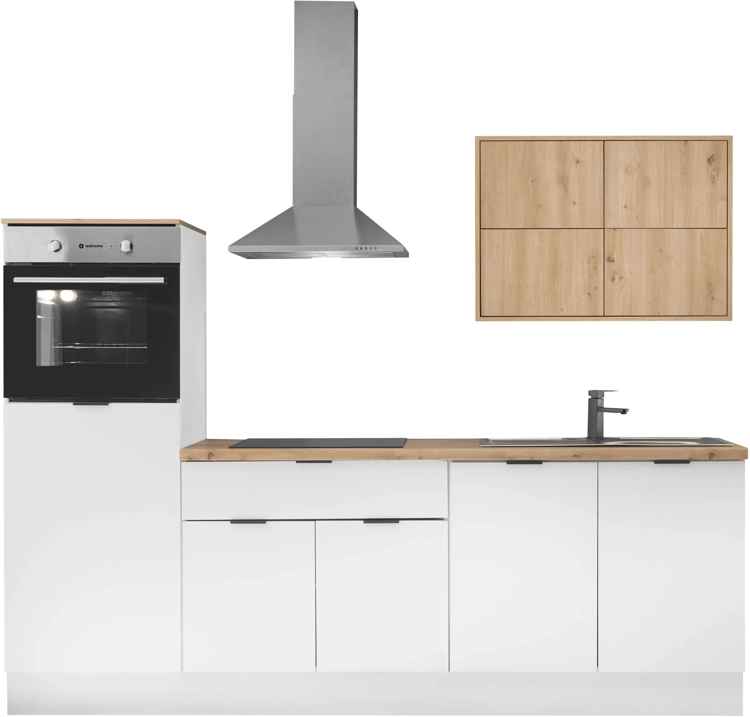 Küchenzeile KS-Georgia 250 cm – ausdrucksstarkes Holzdekor – Bild 2