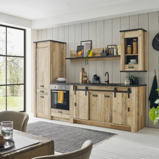 Küchenzeile Home affaire „Sherwood" Holzdekor – Bild 3