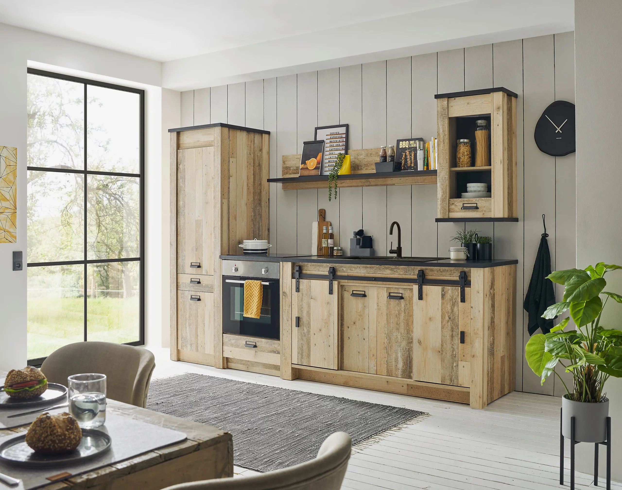 Küchenzeile Home affaire „Sherwood" Holzdekor – Bild 3