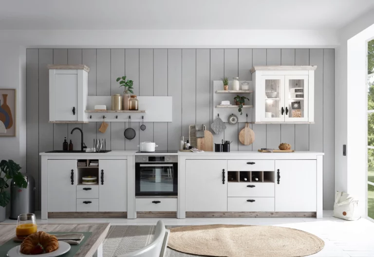 Küchenzeile Home affaire Florence 394 cm – Weißkiefer