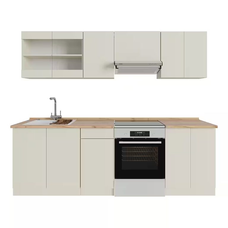 Vicco Küchenzeile Raul, Goldkraft Eiche/Anthrazit/Anthrazit, 240 cm J-Shape