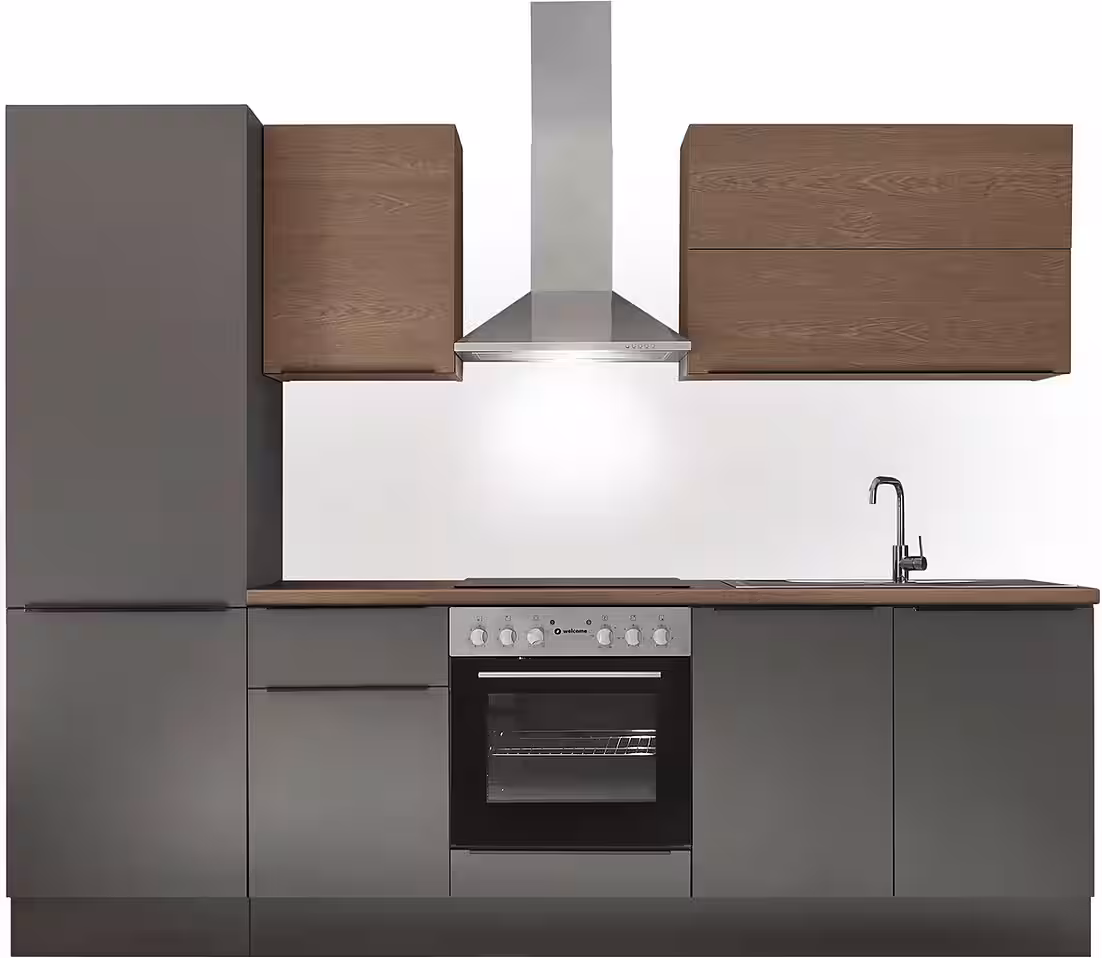 KOCHSTATION Küchenzeile Cocco B/H/T 270x211x60 cm, Breite 270 cm, wahlweise mit E-Geräten und Induktion – Bild 2