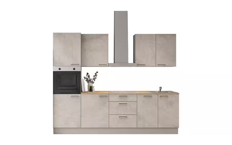 nobilia® Küchenzeile Norr, individuell anpassbar, gratis Küchenplanung mit Profis, (Breite 270 cm), vormontiert, wahlw. mit E-Geräten, inkl. Lieferung
