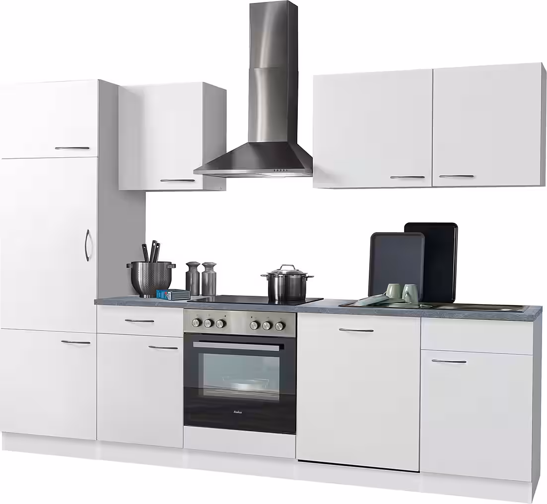 wiho Küchen Küche Kiel, mit E-Geräten, inkl. Geschirrspüler, Breite 280 cm – Bild 2