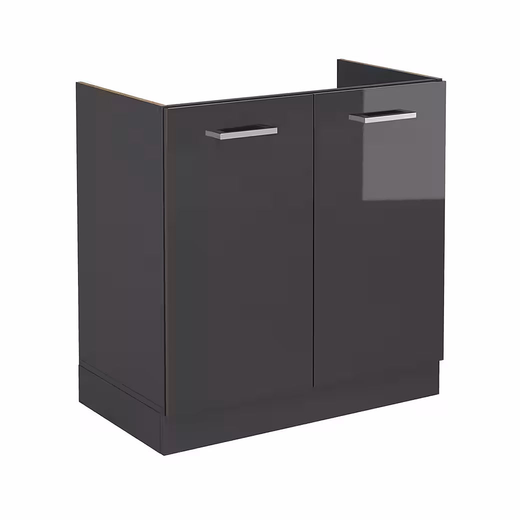 Vicco Unterschrank R-Line, Goldkraft Eiche/Anthrazit, 80 cm ohne Arbeitsplatte (1-St) – Bild 2