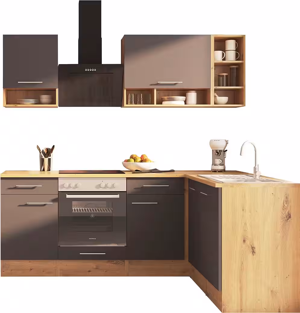 RESPEKTA Winkelküche Hilde, wechselseitig aufbaubar, Breite 220 cm, exklusiver Konfiguration für OTTO – Bild 3