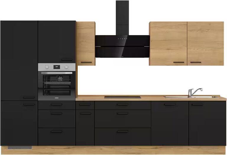 nobilia® Küchenzeile "MIAMI", NEU: individuell anpassbar mit gratis Profi-Beratung, vormontiert, Breite 360 cm, Ausrichtung wählbar, wahlw. mit E-Geräten