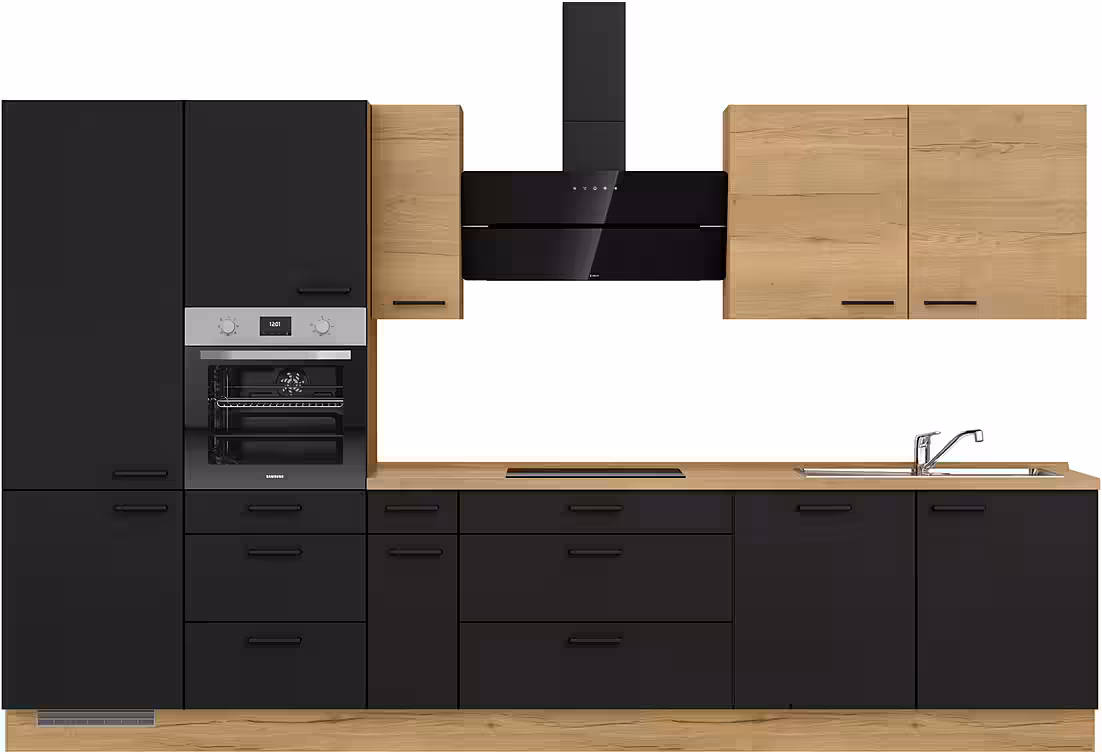 nobilia® Küchenzeile "MIAMI", NEU: individuell anpassbar mit gratis Profi-Beratung, vormontiert, Breite 360 cm, Ausrichtung wählbar, wahlw. mit E-Geräten – Bild 3
