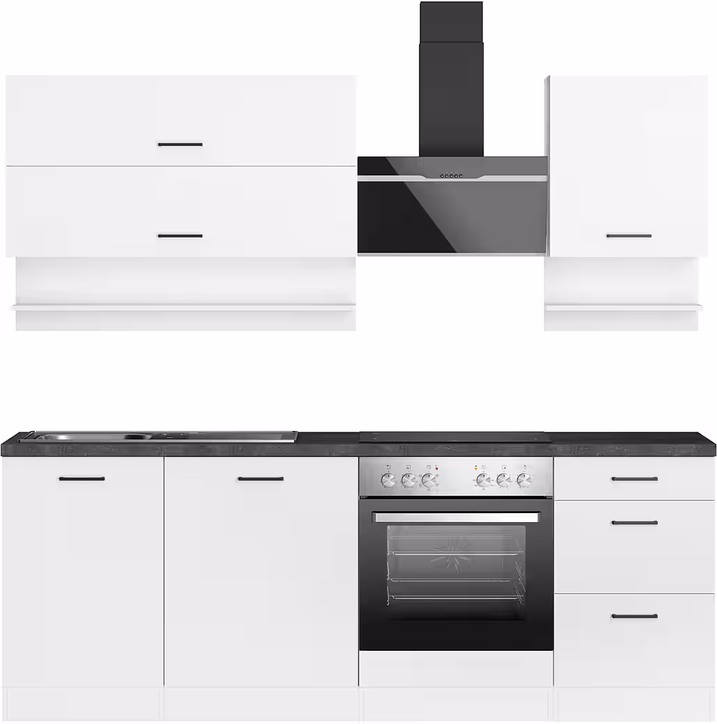 KOCHSTATION Küchenzeile KS-Frieda Breite 220 cm, wahlweise mit E-Geräten, mit 38mm starker Arbeitsplatte – Bild 12
