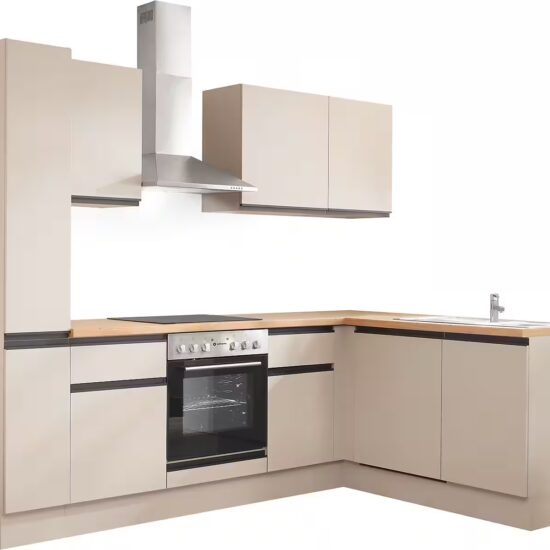 BASIC by Balculina Winkelküche Nizza B/H/T 250x211x60 cm, Breite 250 cm, wahlweise mit E-Geräten und Induktionskochfeld – Bild 2