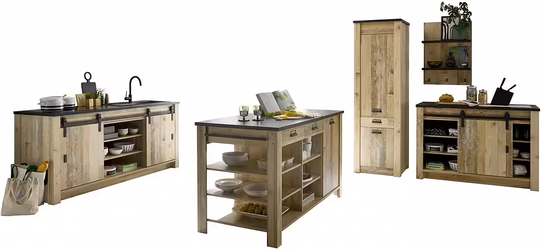 Home affaire Küche Sherwood, Breite 400 cm, ohne E-Geräte – Bild 7