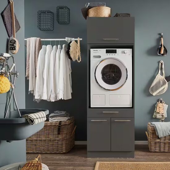 Laundreezy Mehrzweckschrank-Set LAUNDREEZY LDSK1, Breite 67,5 cm, Softclose, höhenverstellbare Füße – Bild 2