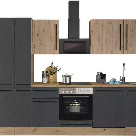 KOCHSTATION Küchenzeile Florida, Breite 310 cm, wahlweise mit E-Geräten,Softclose für Türen/Schubkästen – Image 5