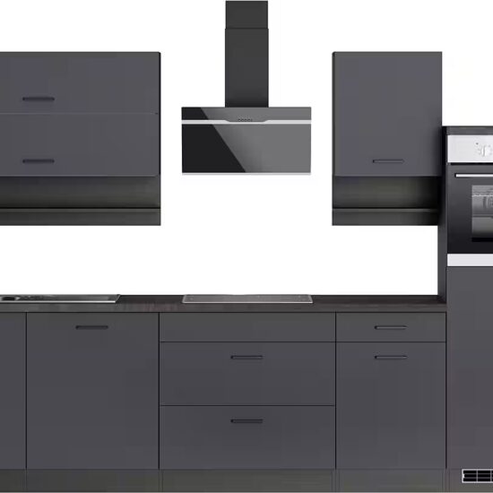 KOCHSTATION Küchenzeile KS-Frieda Breite 300 cm, wahlweise mit E-Geräten, mit 38mm starker Arbeitsplatte – Bild 4