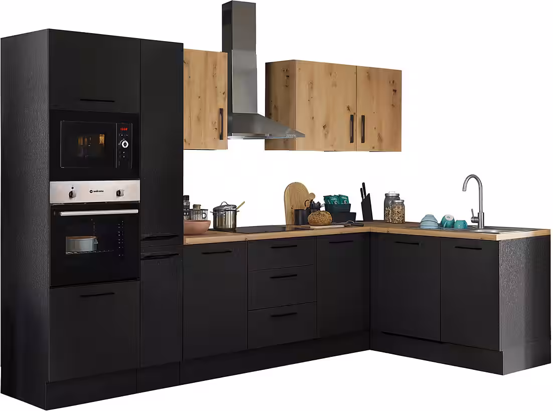 BASIC by Balculina Winkelküche Turin, Stellbreite 310x175 cm, wahlweise mit E-Geräten – Bild 2
