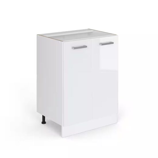 Vicco Unterschrank R-Line, Weiß Hochglanz/Weiß, 60 cm ohne Arbeitsplatte (1-St) – Bild 3
